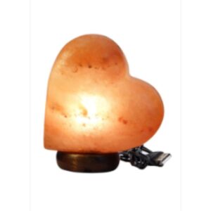 glow salt lamp, pink salt night light lamp heart shape 3 5 lbs