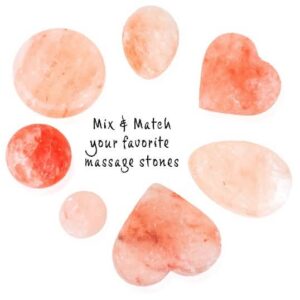 crystal hand carved stone for massage therapy pink salt massage rocks natural pink heated warmer stone for spa massage salt and sugar